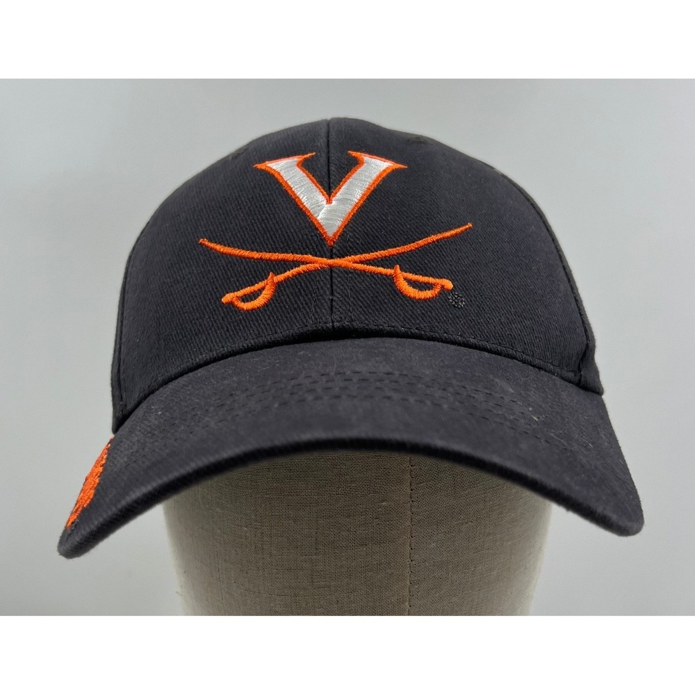 University of Virginia UVA Cavaliers Wahoos Baseball Cap Hat Navy Blue Adjustabl